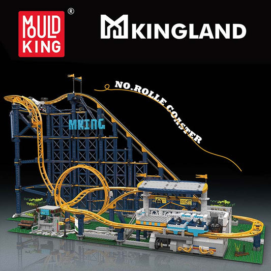 Mould King 11012 Roller Coaster Building Brick Set, Amusement Park Funfair Construction Building Blocks Simulation Toys with Motors, Ideal Gift Toy for Adult/Kids Aged 8+ (3238 Pieces)