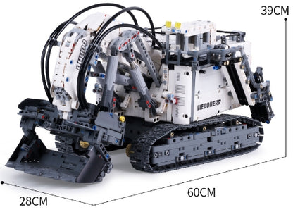 (B) Mould King 13130 Technic Heavy-Duty Excavator Building Bricks Set Toy, RC Control Excavator Toy Building Blocks Collectible Creative Construction Vehicle Building Kits, Gift for Adults and Kids Aged 14+ (4062+ PCS with Motors)