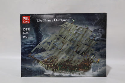 (C) Mould King 13138 Large Pirates Ship Model Building Bricks Set, MOC Flying Dutchman Building Blocks Pirate Ship Construction Set to Build, Toy Gift for Kids Aged 8+/Adult Collections Building Bricks Enthusiasts (3653+PCs)