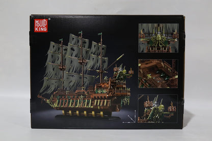 (C) Mould King 13138 Large Pirates Ship Model Building Bricks Set, MOC Flying Dutchman Building Blocks Pirate Ship Construction Set to Build, Toy Gift for Kids Aged 8+/Adult Collections Building Bricks Enthusiasts (3653+PCs)