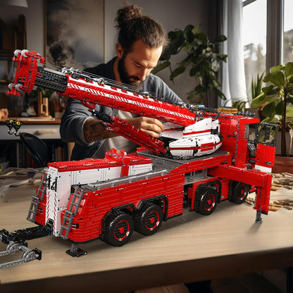 Mould King 19008 MOC Heavy Crane Truck Building Bricks Set, APP Remote Control Recovery Truck with Motors, Large Wrecker Crane Truck Set Gift for Kids/Adults, (10966+ Pieces)