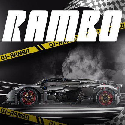 Kbox 10246B Rambo 3000 Years Roadster 1:8 Replica Building Bricks Car Set, Lamborghini Sports Car Toy with Separate RC Motors Compatible, Gift and Collectible for Adults/Teens Age 12+ (3358+ PCs)