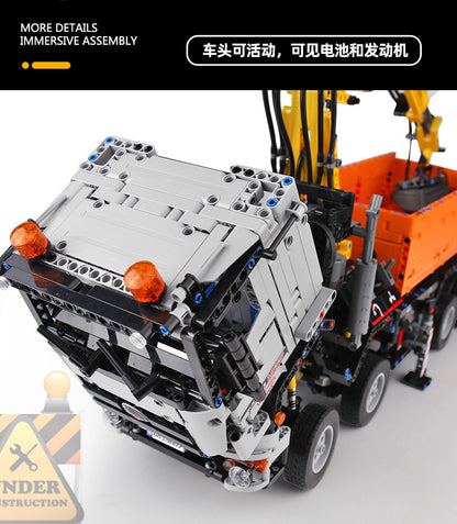 Mould King 19007 Construction Vehicles, Pneumatic Series Building Bricks Truck Set, Pneumatic Technic Motor Building Blocks, Gift for Adults/Kids Aged 8+ (2819+ PCs)