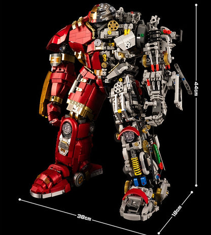 (A) K-box Mechanical V5004/10513 Hulkbuster Building Bricks Set, Half See-Through Building Blocks, Children's Building Toy, Gift for Adults/Kids Aged 12+ (4123/4183+ PCs)