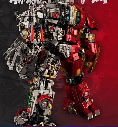 (A) K-box Mechanical V5004/10513 Hulkbuster Building Bricks Set, Half See-Through Building Blocks, Children's Building Toy, Gift for Adults/Kids Aged 12+ (4123/4183+ PCs)